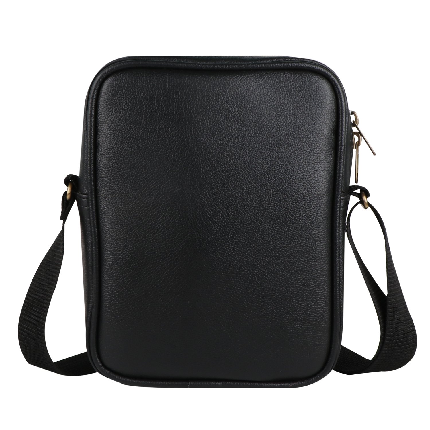 Fashion Twist Pan embossed crossbody sling bag in black