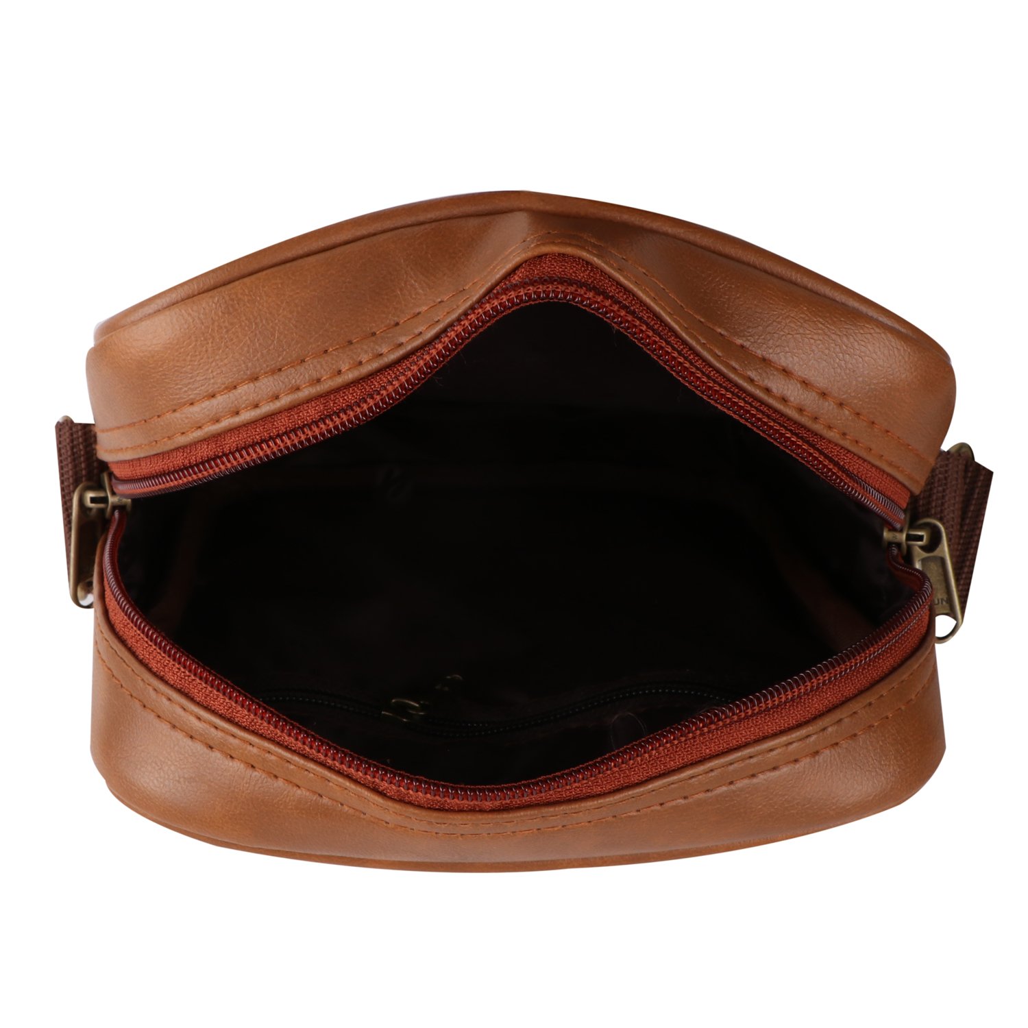 Fashion Twist Pan embossed crossbody sling bag in tan