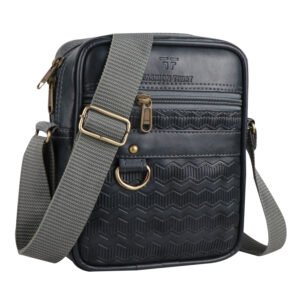 Fashion Twist ZGL embossed crossbody sling bag in grey