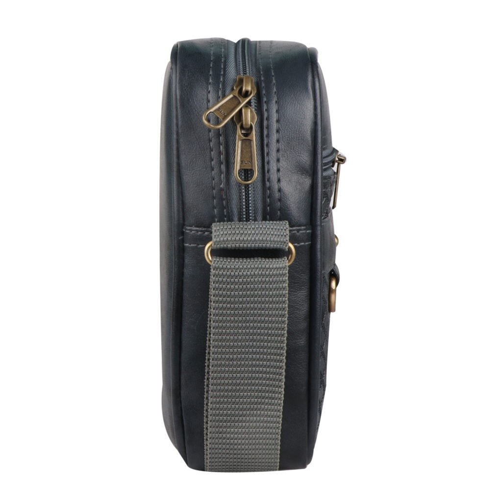Fashion Twist ZGL embossed crossbody sling bag in grey