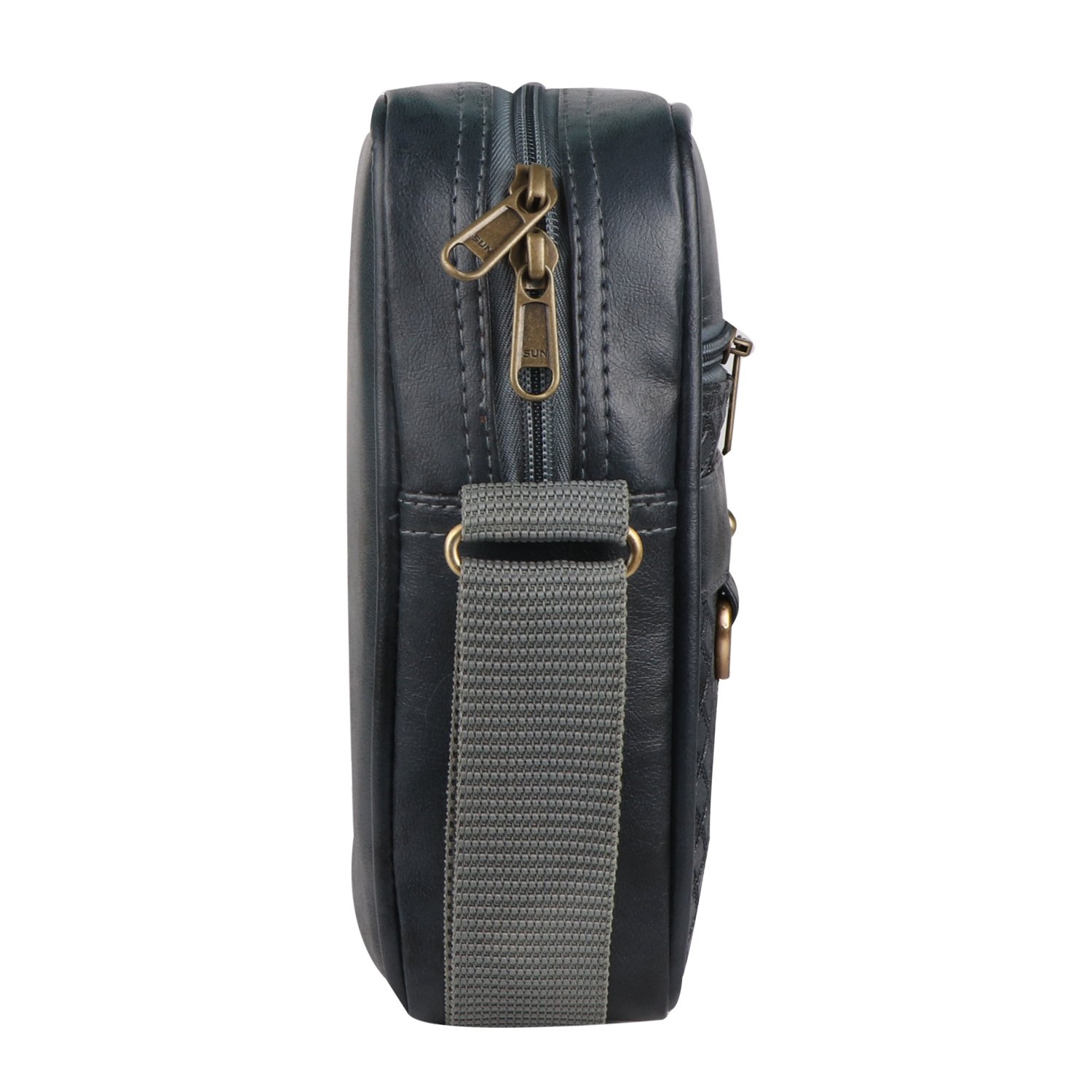 Fashion Twist ZGL embossed crossbody sling bag in grey