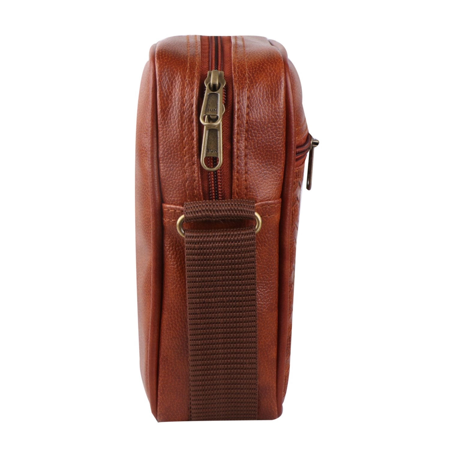 Fashion Twist ZGL embossed crossbody sling bag in tan