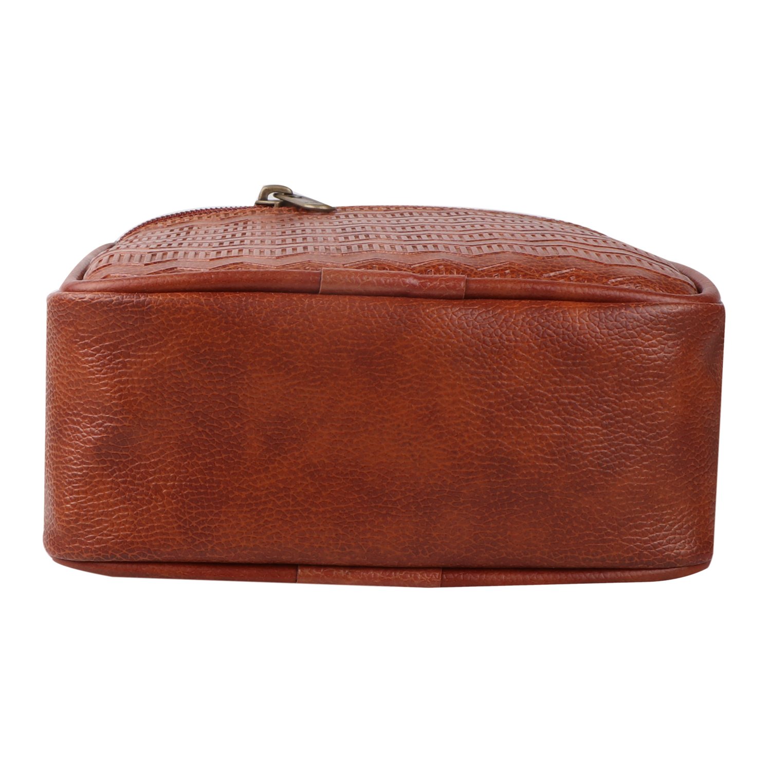 Fashion Twist ZGL embossed crossbody sling bag in tan