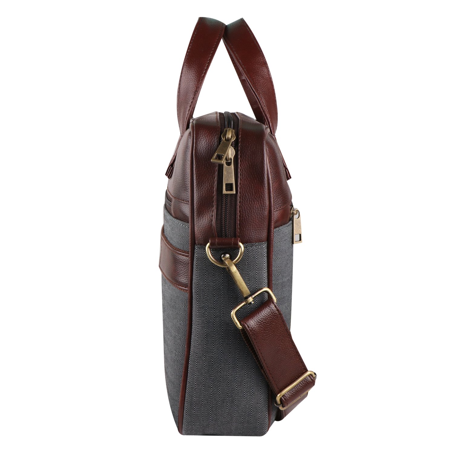 Fashion Twist brown laptop messenger bag